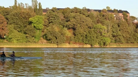 Brunnsviken lake. Stock Footage 296819970