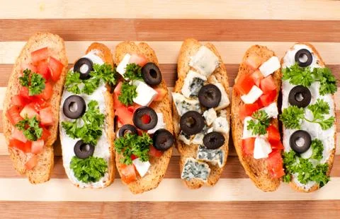 Bruschetas Stock Photos