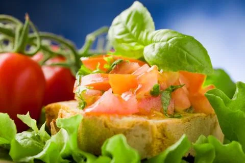Bruschetta - appetizer Stock Photos