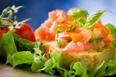 Bruschetta - appetizer Stock Photos