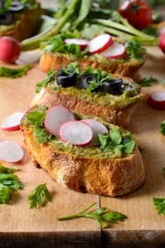 Bruschetta appetizer Stock Photos