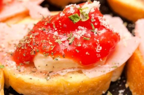 Bruschetta bread Stock Photos