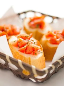 Bruschetta bread Stock Photos