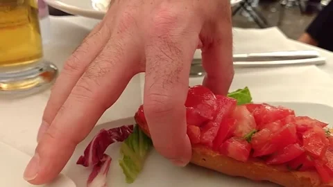 Bruschetta Stock Footage 243046726
