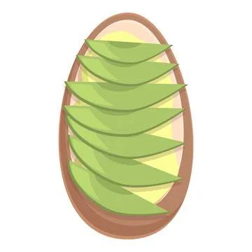 Bruschetta icon cartoon vector. Bread appetizer Stock Illustration