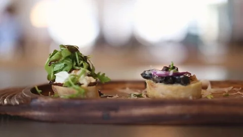 Bruschetta Starter Stock Footage 77033984