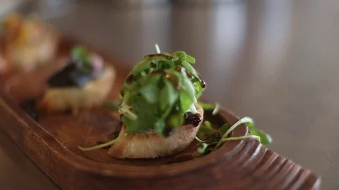 Bruschetta Starter Stock Footage 77034581