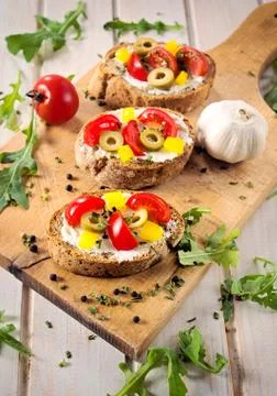 Bruschetta time Stock Photos