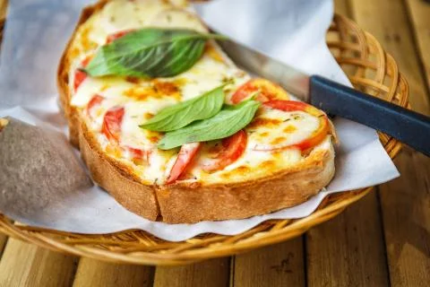 Bruschetta with tomatoes Stock-Fotos