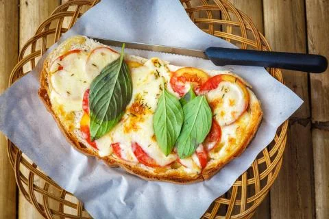 Bruschetta with tomatoes Stock-Fotos