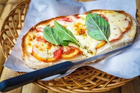Bruschetta with tomatoes Stock Photos