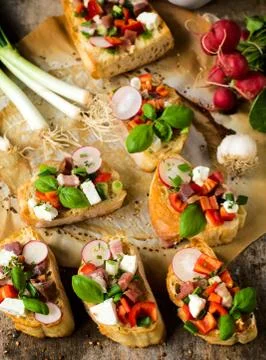 Bruschettas Stock Photos