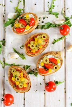 Bruschettas Stock Photos