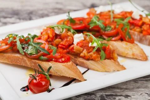 Bruschettas Stock Photos