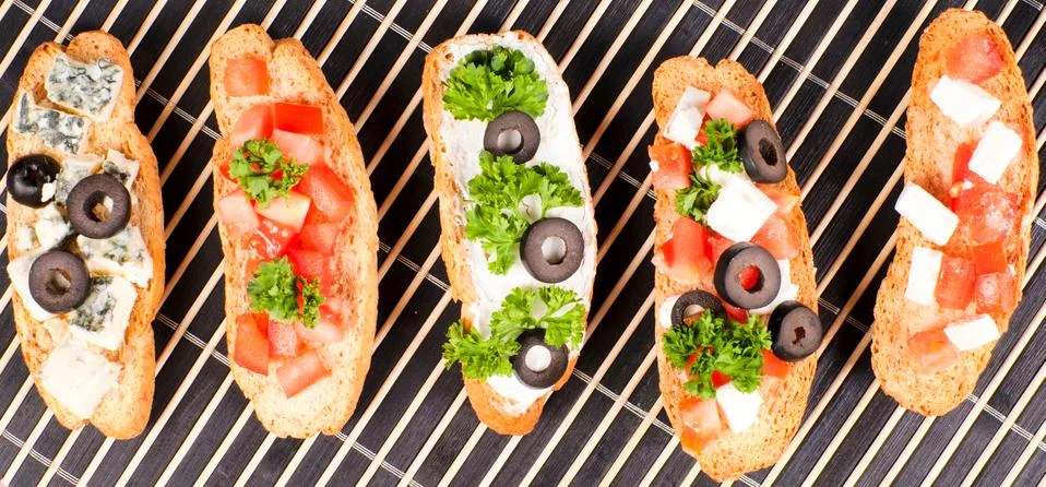 Bruschettas time Stock Photos