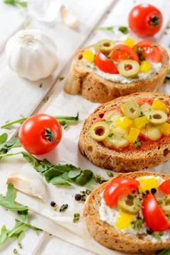 Bruschettas time Stock Photos