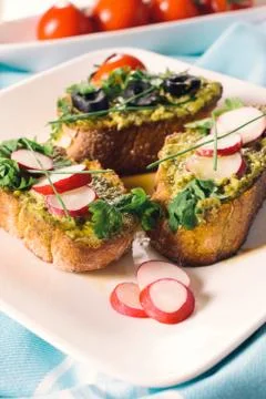 Bruschettas time Stock Photos