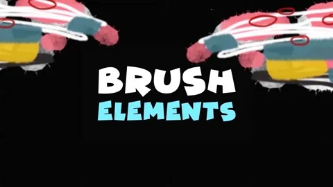 Brush Abstract Colorful Elements | After Effects Stock After Effects