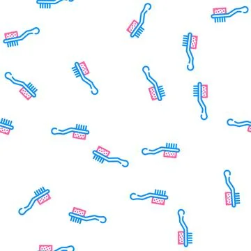 Brush and callus remover vector seamless pattern Stock Illustration