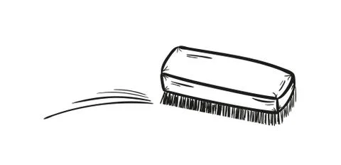 Brush and cleaning up Stock Illustration