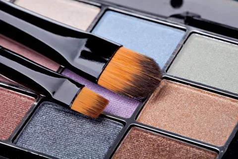 Brush and eye shadow Foto stock