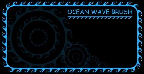 Brush and ornament elements ocean waves for smooth and rounded elements Illustrazione stock