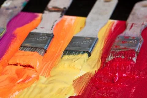 Brush and paint Stock Photos