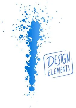Brush and splash vector design Stock Illustration