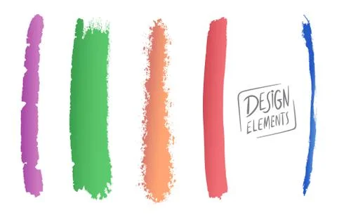 Brush and splash vector design elements 스톡 일러스트