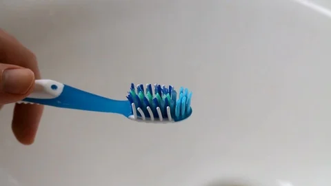 Brush and toothpaste Video stock 101593397