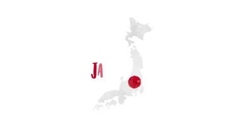 Brush animated map showing the state of Japan from the united state of america Stock Footage 150760203