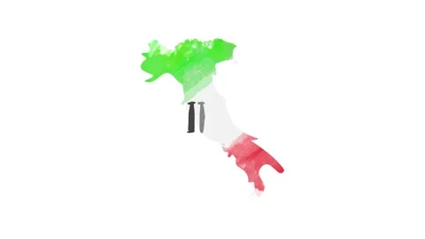 Brush animated map showing the state of Italy from the united state of america Stock Footage 150761505
