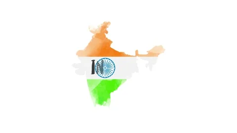 Brush animated map showing the state of India from the united state of america Stock Footage 150763630