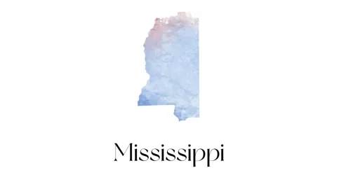 Brush animated map showing the state of Mississippi from the united state of Stock Footage 150763993