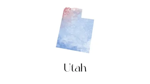 Brush animated map showing the state of Utah from the united state of america Stock Footage 150766438