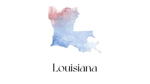 Brush animated map showing the state of Louisiana from the united state of Stock Footage 150766740