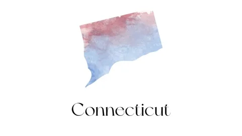 Brush animated map showing the state of Connecticut from the united state of Stock Footage 150766874