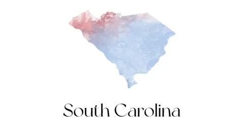 Brush animated map showing the state of South Carolina from the united state of Stock Footage 150767539