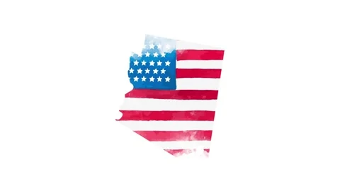 Brush animated map showing the state of Alaska from the united state of america Stock Footage 150767693