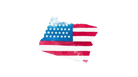 Brush animated map showing the state of oregone from the united state of america Stock Footage 150769262