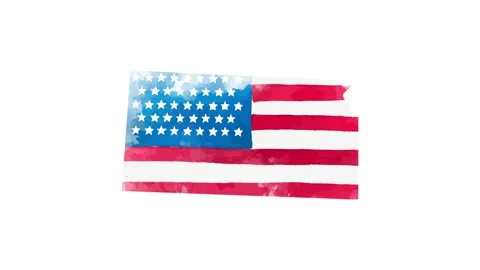 Brush animated map showing the state of Kansas from the united state of america Видео 150770601