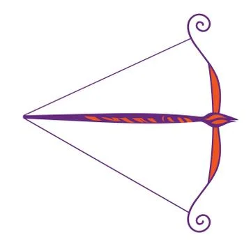 Brush as the arrow loaded in the bow. Stock Illustration