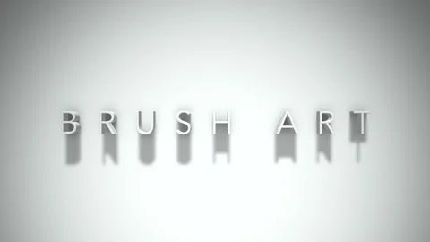 Brush art 3D title animation with shadows on a white background Stock Footage 297796233