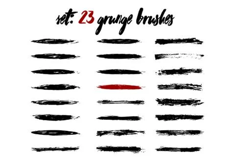 Brush black frame collection Stock Illustration
