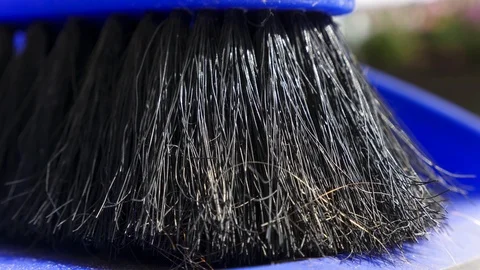 Brush Bristles and Sunlight in Time-Lapse Stock Footage 121222599