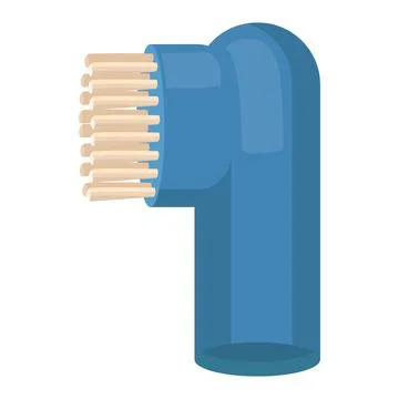 A brush for brushing the teeth of animals. vector illustration isolated on .. Stock Illustration