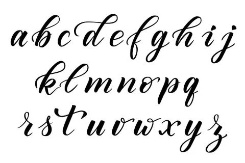 Brush calligraphy Alphabet Stock Illustration