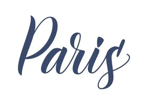 Brush calligraphy Paris Stock Illustration