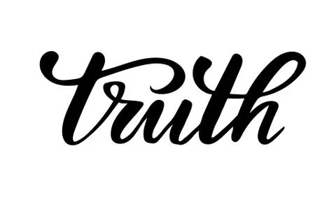 Brush calligraphy Truth Stock Illustration