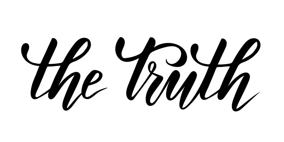 Brush calligraphy The Truth Stock Illustration